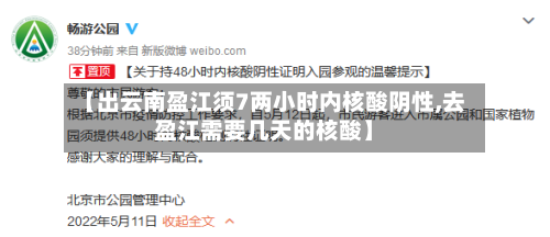 【出云南盈江须7两小时内核酸阴性,去盈江需要几天的核酸】