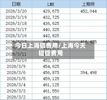 今日上海铝费用/上海今天铝锭费用-第3张图片