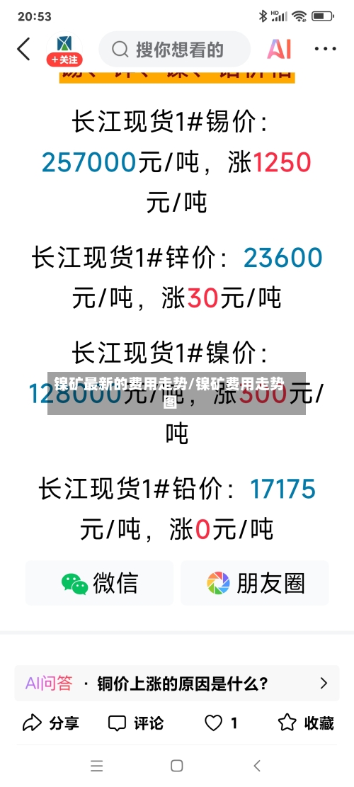 镍矿最新的费用走势/镍矿费用走势图