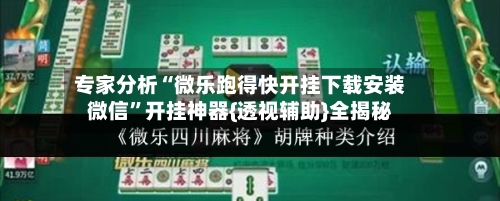 专家分析“微乐跑得快开挂下载安装微信”开挂神器{透视辅助}全揭秘-第3张图片