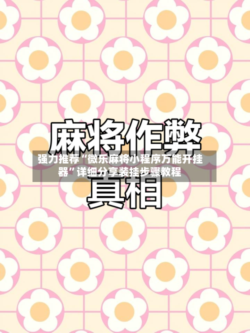 强力推荐“微乐麻将小程序万能开挂器”详细分享装挂步骤教程