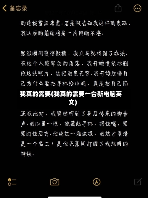 我真的需要(我真的需要一台新电脑英文)-第2张图片