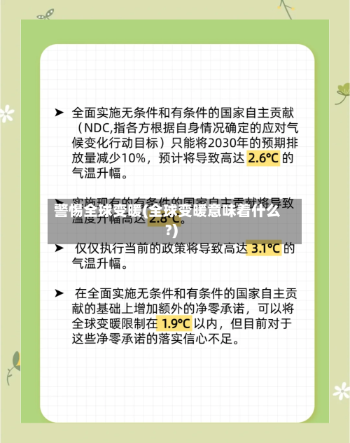 警惕全球变暖(全球变暖意味着什么?)