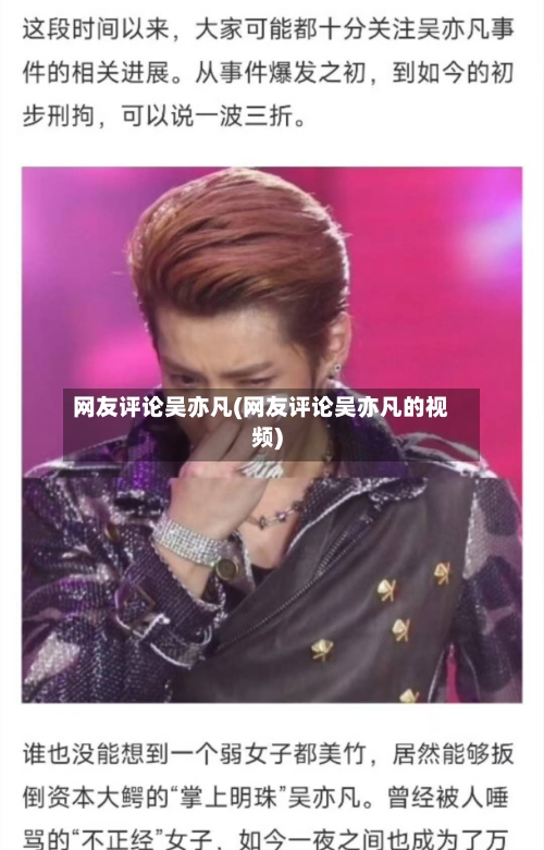 网友评论吴亦凡(网友评论吴亦凡的视频)