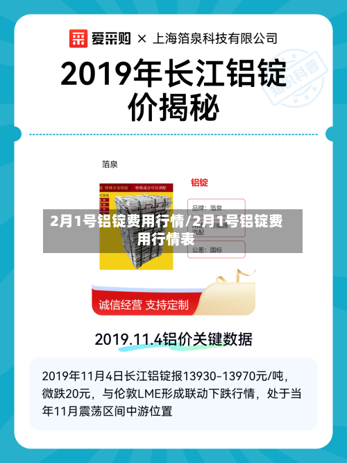 2月1号铝锭费用行情/2月1号铝锭费用行情表-第3张图片