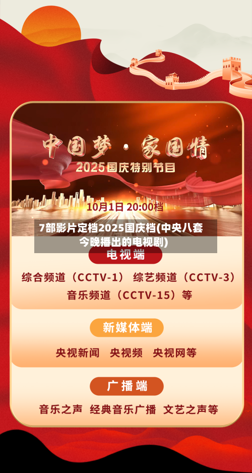 7部影片定档2025国庆档(中央八套今晚播出的电视剧)-第2张图片