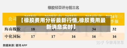 【橡胶费用分析最新行情,橡胶费用最新消息实时】-第3张图片