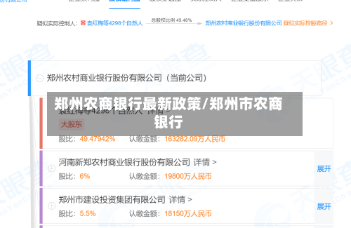 郑州农商银行最新政策/郑州市农商银行