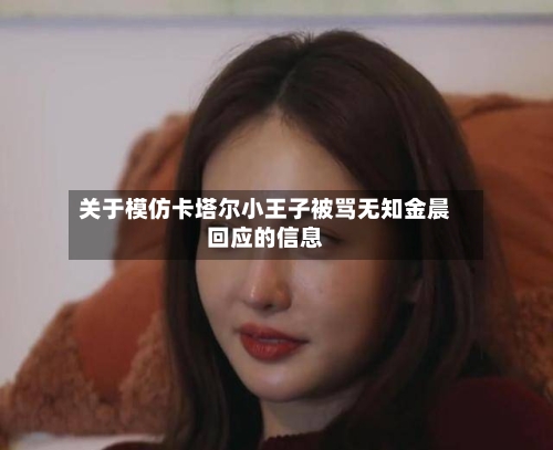 关于模仿卡塔尔小王子被骂无知金晨回应的信息-第3张图片