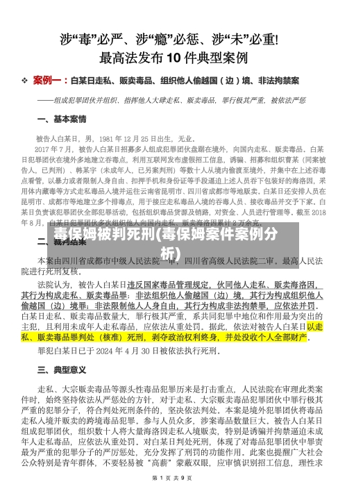 毒保姆被判死刑(毒保姆案件案例分析)-第3张图片