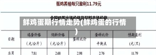 鲜鸡蛋期行情走势(鲜鸡蛋的行情)-第2张图片