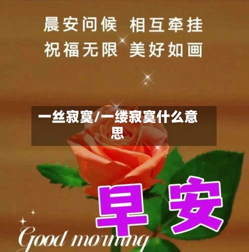 一丝寂寞/一缕寂寞什么意思-第2张图片