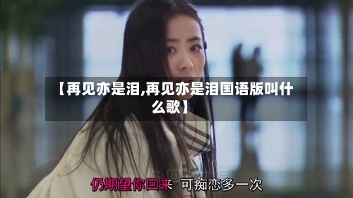 【再见亦是泪,再见亦是泪国语版叫什么歌】