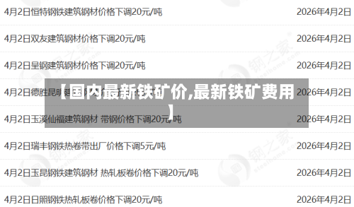 【国内最新铁矿价,最新铁矿费用】-第2张图片