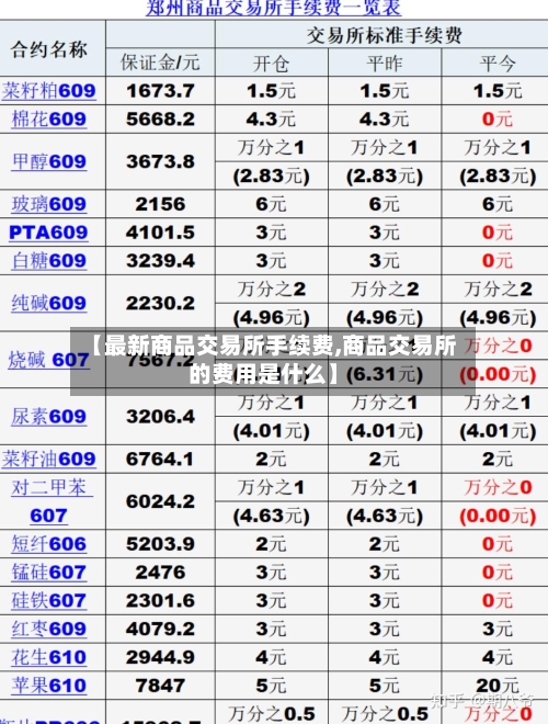 【最新商品交易所手续费,商品交易所的费用是什么】