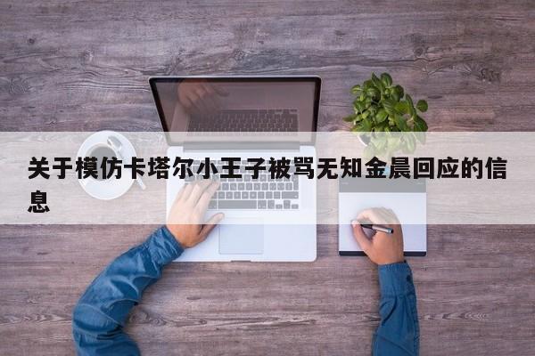 关于模仿卡塔尔小王子被骂无知金晨回应的信息