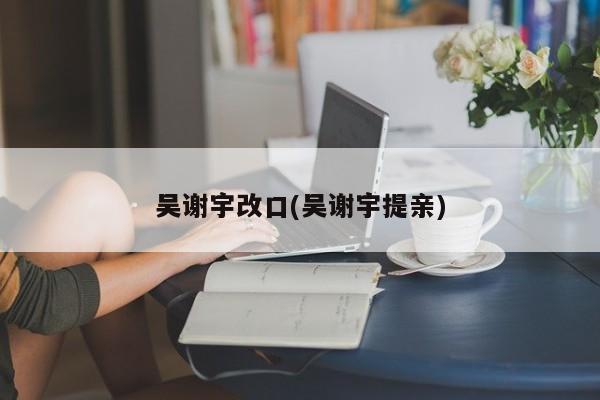 吴谢宇改口(吴谢宇提亲)